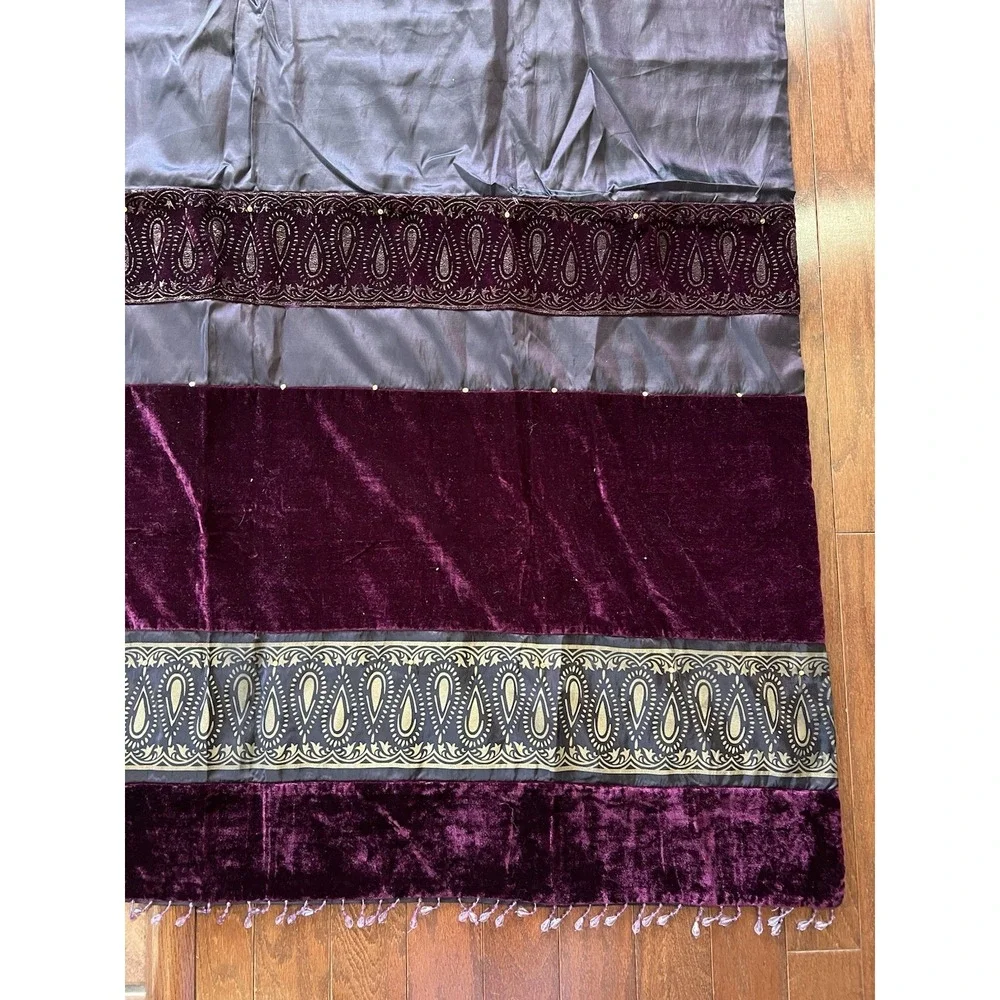 NWOT  Purple Global Marrakesh Patchwork Throw‎ 50x60 w Matching Pier 1 Pillow